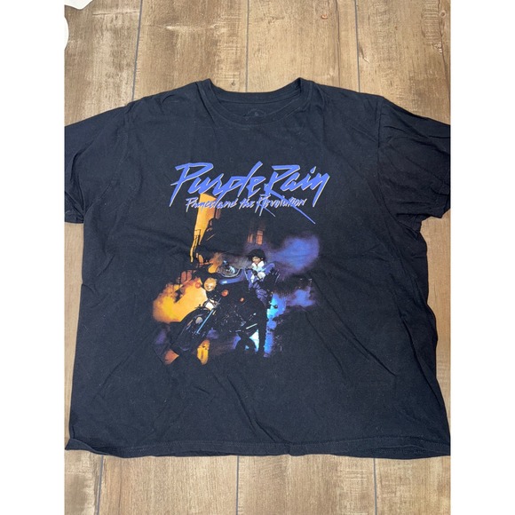 The Prince Estate Other - Prince‎ Purple Rain and the Revolution Graphic T-Shirt Size 2XL Black